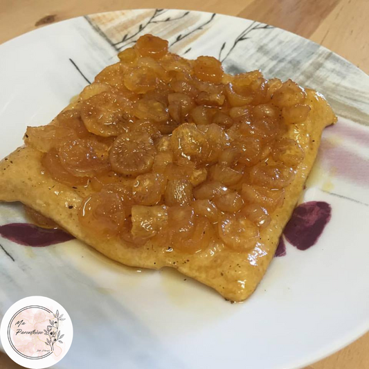 Tarte tatin de navets au miel